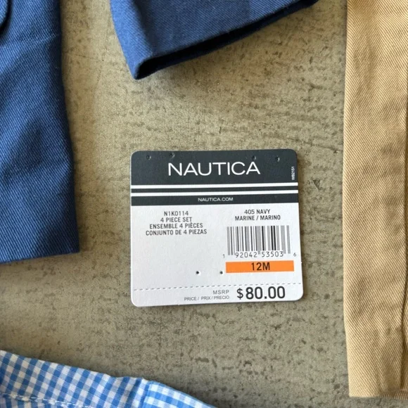 Nautica / Baby Boys 4-Pc. Jacket, Shirt, Pants & Necktie set - Picture 9 of 11